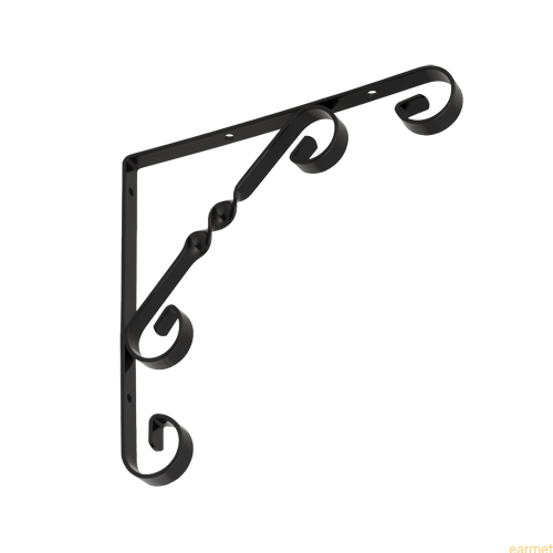 Wspornik ornamentowy WO 200 / 200x200mm / czarny / op=2szt