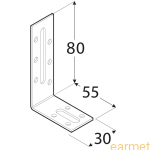 Kątownik z regulacją KRD 3  / 80x55x30 /