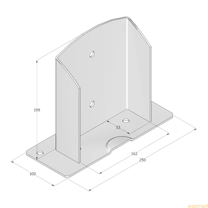 Podstawa słupa PSD 160 / 162x200x3,0 / 1 szt