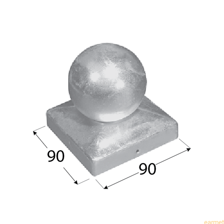 Daszek słupka z kulką / DDK 90 /