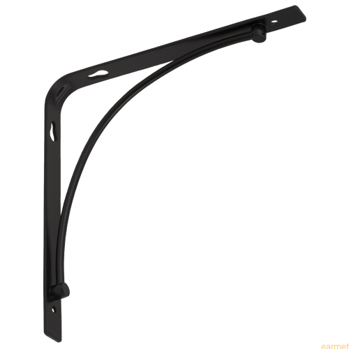 Wspornik ozdobne BOW 200 / 200x200 mm / czarny matowy / op=2 szt