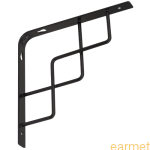 Wspornik ornamentowy SQUARE 200 / 200x200mm / czarny matowy / op=2szt