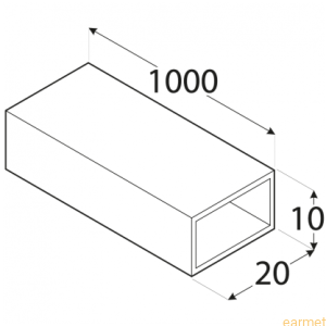 Profil ALU / PRP 1 / 20x10x1000x1,5 / 8szt