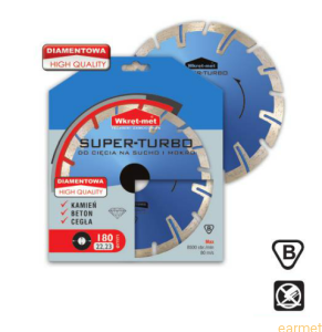 Tarcza diamentowa najwyższej jakości Super Turbo do cięcia na sucho i mokro / TDST 230x2,8x22