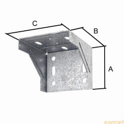 Kątownik konsolowy ACW / 123x154x150x2,5 /