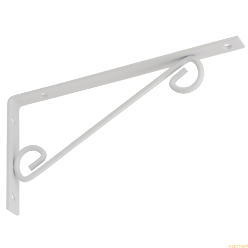 Wspornik ornamentowy WOP 250 / 250x125mm / biały / op=2szt