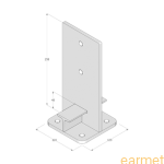 Podstawa słupa PUW 120 / 120x250x8,0 /
