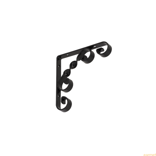 Wspornik ornamentowy WO 100 / 100x100mm / czarny / op=2szt