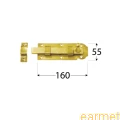 Zasuwka z ryglem płaskim prosta W 180 / 180x65x5,0 /
