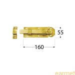 Zasuwka z ryglem płaskim prosta W 180 / 180x65x5,0 /