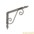 Wspornik ornamentowy kuty WOZ 190 / 190x140 mm / gradowany srebrny / op=2 szt