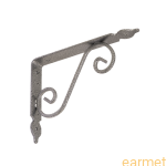 Wspornik ornamentowy kuty WOZ 190 / 190x140 mm / gradowany srebrny / op=2 szt