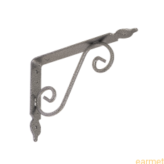 Wspornik ornamentowy kuty WOZ 190 / 190x140 mm / gradowany srebrny / 