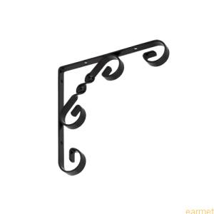 Wspornik ornamentowy WO 150 / 150x150mm / czarny / 