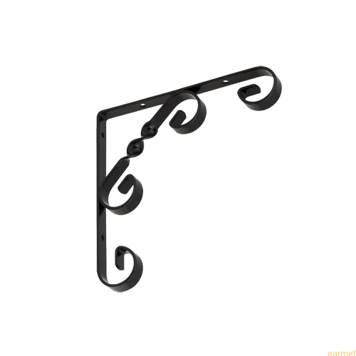 Wspornik ornamentowy WO 150 / 150x150mm / czarny / op=2szt