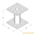 Podstawa słupa PMF 100 / 100x100x100x4,0 /