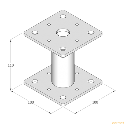 Podstawa słupa PMF 100 / 100x100x100x4,0 /