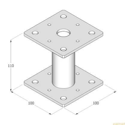 Podstawa słupa PMF 100 / 100x100x100x4,0 /
