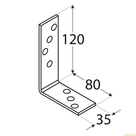 Kątownik belki KB 2 / 120x80x35 / op=10szt.