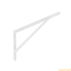 Wspornik wzmacniany WSWP 400 / 400x250x4,0mm / biały malowany / 