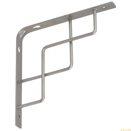 Wspornik ornamentowy SQUARE 150 / 150x150mm / srebrny matowy / op=2szt
