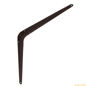 Wspornik półki stalowy WS 450 / 450x400mm / brązowy /