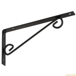 Wspornik ornamentowy WOP 250 / 250x125mm / czarny / 