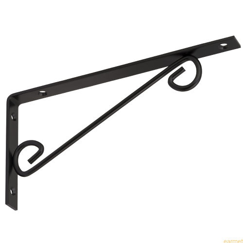 Wspornik ornamentowy WOP 250 / 250x125mm / czarny / op=2szt