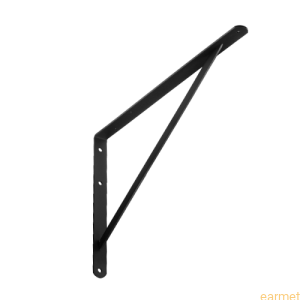 Wspornik wzmacniany WSWP 300 / 300x200x4,0mm / czarny / 