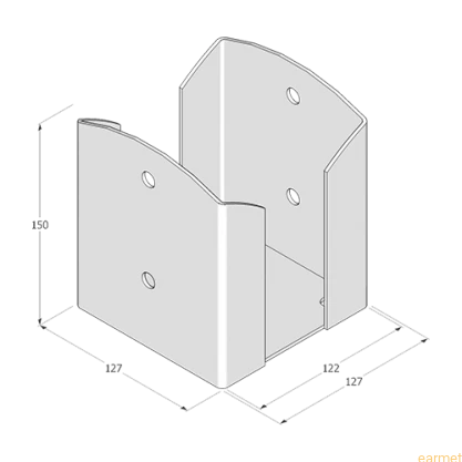 Podstawa słupa PSPW 120 / 122x150x2,5 /