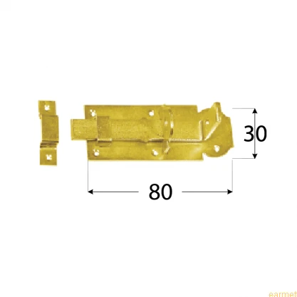 Zasuwka zamykana z ryglem prostym WZP 80 / 80x30x3,0 /