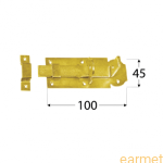 Zasuwka zamykana z ryglem prostym WZP 100  / 100x45x5,0 /