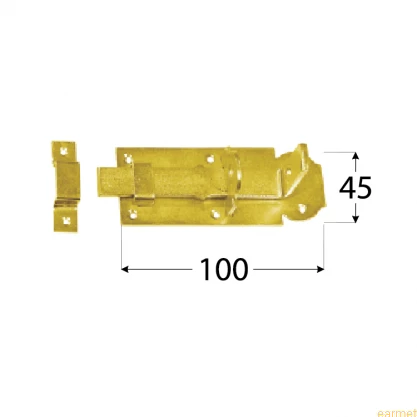 Zasuwka zamykana z ryglem prostym WZP 100  / 100x45x5,0 /