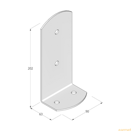 Podstawa słupa PSC 90 / 90x200x3,0 /