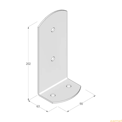 Podstawa słupa PSC 90 / 90x200x3,0 /