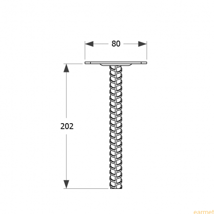 Podstawa słupa PPS 80 / 80x202x4,0 /