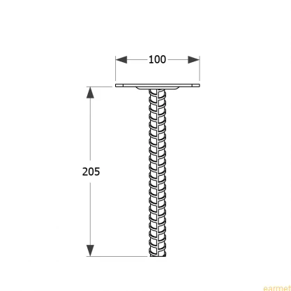 Podstawa słupa PPS 100 / 100x205x4,0 /