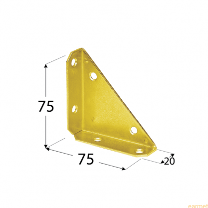 Naroznik skrzyniowy NS 75 / 75x75x20x2,0 / op = 2 sztuki