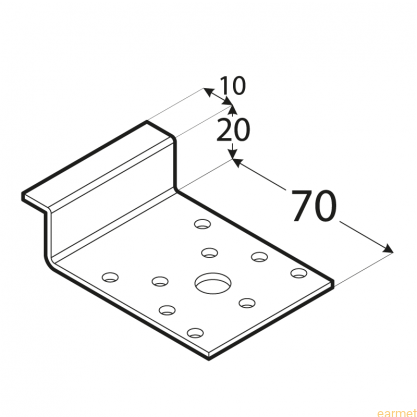 Łącznik Typ "Z" LZ 0 / 70x20x55x2,5 / 20 szt.