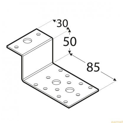 Łącznik Typ "Z" LZ 2 / 85x50x30x2,5 / 20 szt.