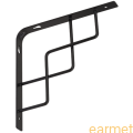 Wspornik ornamentowy SQUARE 150 / 150x150mm / czarny matowy / op=2szt