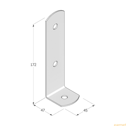 Podstawa słupa PSC 45/ 45x170x2,0 /