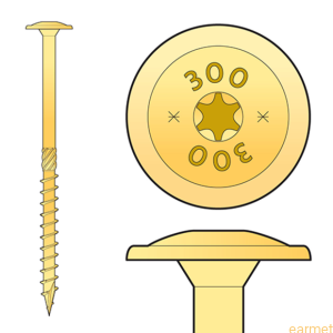 Wkręt ciesielski CT / 6x80 / TX-30 / 100 szt.