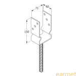 Podstawa słupa PSZ 70 / 71x150x60x4,0 /