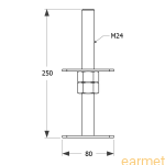 Podstawa słupa PSR 80 / 80x250 / M24