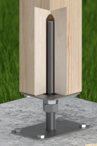 Podstawa słupa PSRP 100 / 100x160x250 / M20