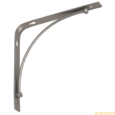 Wspornik ozdobne BOW 200 / 200x200 mm / srebrny matowy / 