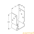 Podstawa słupa PSOZ 70 / 71x150x60x4,0 /
