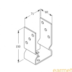 Podstawa słupa PSOZ 70 / 71x150x60x4,0 /