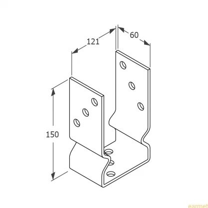 Podstawa słupa PSOZ 120 / 121x150x60x4,0 /